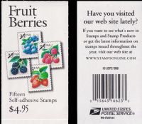 Scott BK276A<br />$4.95 | 33c Berries<br />Booklet<br /><span class=quot;smallerquot;>(reference or stock image)</span>