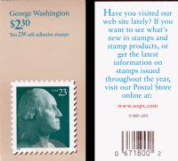 Scott BK289<br />$2.30 | 23c George Washington<br />Booklet<br /><span class=quot;smallerquot;>(reference or stock image)</span>