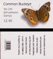 Scott BK301<br />$2.40 | 24c Common Buckeye<br />Booklet<br /><span class=quot;smallerquot;>(reference or stock image)</span>