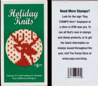 Scott BK305<br />$8.20 | 41c Holiday Knits<br />Booklet<br /><span class=quot;smallerquot;>(reference or stock image)</span>
