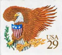 Scott 2595<br />29c Eagle - Brown Denomination<br />Convertible Booklet Single; Grainy Tag<br /><span class=quot;smallerquot;>(reference or stock image)</span>