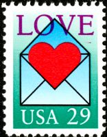 Scott 2618<br />29c Love: Heart Envelope<br />Pane Single<br /><span class=quot;smallerquot;>(reference or stock image)</span>
