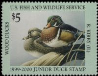 Scott JDS7<br />$5.00 Wood Ducks (1999-2000)<br />Pane Single<br /><span class=quot;smallerquot;>(reference or stock image)</span>
