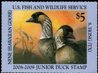 Scott JDS16<br />$5.00 Hawaiian Nene Geese (2008-2009)<br />Pane Single<br /><span class=quot;smallerquot;>(reference or stock image)</span>