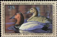 Scott RW60<br />$15.00 Canvasbacks - Issued 1993<br />Pane Single<br /><span class=quot;smallerquot;>(reference or stock image)</span>