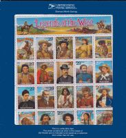 Scott 2870<br />29c Recalled Legends of the West<br />Pane of 20 Original Package #2870a-2870t (20 designs)<br /><span class=quot;smallerquot;>(reference or stock image)</span>