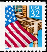 Scott 2920D<br />32c Flag Over Porch (CB)<br />Convertible Booklet Single<br /><span class=quot;smallerquot;>(reference or stock image)</span>