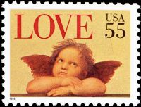 Scott 2958<br />55c Love: Cherub<br />Pane Single<br /><span class=quot;smallerquot;>(reference or stock image)</span>