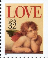 Scott 2959<br />32c Love: Cherub (VB)<br />Vending Booklet Pane Single<br /><span class=quot;smallerquot;>(reference or stock image)</span>