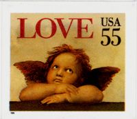 Scott 2960<br />55c Love: Cherub (CB)<br />Convertible Booklet Single<br /><span class=quot;smallerquot;>(reference or stock image)</span>