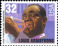 Scott 2982<br />32c Louis Armstrong - Black denomination<br />Pane Single<br /><span class=quot;smallerquot;>(reference or stock image)</span>