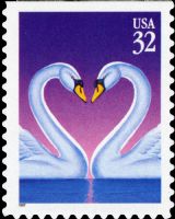 Scott 3123<br />32c Love: Swans (CB)<br />Convertible Booklet Single<br /><span class=quot;smallerquot;>(reference or stock image)</span>