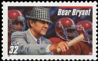 Scott 3148<br />32c Bear Bryant - Red Bar Above Coach's Name<br />Pane Single<br /><span class=quot;smallerquot;>(reference or stock image)</span>