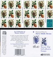 Scott 3127a<br />32c Merian Botanical Prints (CB)<br />Convertible Booklet 20+label (BC138)<br /><span class=quot;smallerquot;>(reference or stock image)</span>