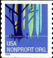 Scott 3207<br />(5c) Wetlands - 1998 Date - NONPROFIT ORG.<br />Coil Single<br /><span class=quot;smallerquot;>(reference or stock image)</span>
