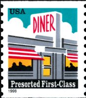 Scott 3208<br />(25c) Diner - 1998 Date - Presorted First-Class<br />Coil Single<br /><span class=quot;smallerquot;>(reference or stock image)</span>