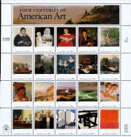 Scott 3236<br />32c American Art<br />Pane of 20 #3236a-3236t (20 designs)<br /><span class=quot;smallerquot;>(reference or stock image)</span>