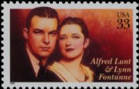 Scott 3287<br />33c Alfred Lunt & Lynn Fontanne<br />Pane Single<br /><span class=quot;smallerquot;>(reference or stock image)</span>