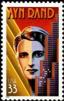 Scott 3308<br />33c Ayn Rand<br />Pane Single<br /><span class=quot;smallerquot;>(reference or stock image)</span>