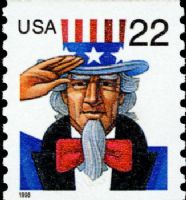 Scott 3353<br />22c Uncle Sam 1999 Date [Reprint 1998 #3259]<br />Coil Single<br /><span class=quot;smallerquot;>(reference or stock image)</span>