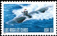 Scott 3372<br />33c Los Angeles Class Submarine - microprint quot;USPSquot;<br />Pane Single<br /><span class=quot;smallerquot;>(reference or stock image)</span>