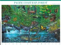 Scott 3378<br />33c Pacific Rain Forest<br />Pane of 10 #3378a-3378k (10 designs)<br /><span class=quot;smallerquot;>(reference or stock image)</span>