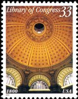 Scott 3390<br />33c Library of Congress Bicentennial<br />Pane Single<br /><span class=quot;smallerquot;>(reference or stock image)</span>