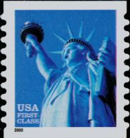 Scott 3453<br />(34c) Rate Change - Statue of Liberty - 2000 Date<br />Coil Single; Small Date<br /><span class=quot;smallerquot;>(reference or stock image)</span>