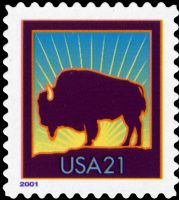 Scott 3468<br />21c Bison - 2001 Date<br />Pane Single<br /><span class=quot;smallerquot;>(reference or stock image)</span>