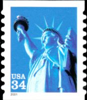 Scott 3477<br />34c Statue of Liberty<br />Coil Single<br /><span class=quot;smallerquot;>(reference or stock image)</span>