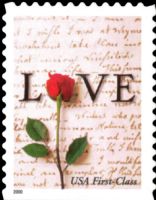 Scott 3496<br />(34c) Rate Change - Love: Letter and Rose (CB)<br />Convertible Booklet Single<br /><span class=quot;smallerquot;>(reference or stock image)</span>