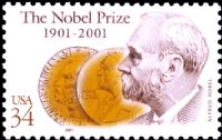 Scott 3504<br />34c Nobel Prize Centenary<br />Pane Single<br /><span class=quot;smallerquot;>(reference or stock image)</span>