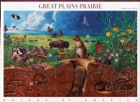 Scott 3506<br />34c Great Plains Prairie<br />Pane of 10 #3506a-3506j (10 designs)<br /><span class=quot;smallerquot;>(reference or stock image)</span>