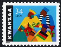 Scott 3548<br />34c Kwanzaa - 2001 Date<br />Pane Single<br /><span class=quot;smallerquot;>(reference or stock image)</span>