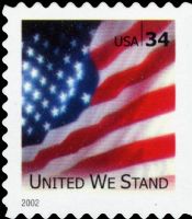 Scott 3549B<br />34c United We Stand (VB)<br />Booklet Pane Single<br /><span class=quot;smallerquot;>(reference or stock image)</span>