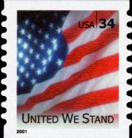 Scott 3550<br />34c United We Stand<br />Coil Single<br /><span class=quot;smallerquot;>(reference or stock image)</span>