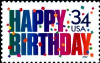 Scott 3558<br />34c Happy Birthday<br />Pane Single<br /><span class=quot;smallerquot;>(reference or stock image)</span>