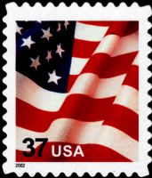 Scott 3630<br />37c Flag - 2002 Date<br />Pane Single<br /><span class=quot;smallerquot;>(reference or stock image)</span>