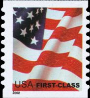 Scott 3632<br />37c Flag - 2002 Date<br />Coil Single<br /><span class=quot;smallerquot;>(reference or stock image)</span>
