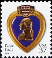 Scott 3784<br />37c Purple Heart - 2003 Date<br />Pane Single<br /><span class=quot;smallerquot;>(reference or stock image)</span>