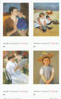 Scott 3804-3807<br />37c Mary Cassatt (DSB)<br />Double-Sided Booklet Block of 4 #3807a (4 designs)<br /><span class=quot;smallerquot;>(reference or stock image)</span>