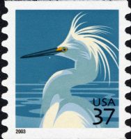 Scott 3829<br />37c Snowy Egret - 2003 Date - w/o microprint (Coil)<br />Coil Single<br /><span class=quot;smallerquot;>(reference or stock image)</span>