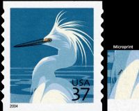 Scott 3829A<br />37c Snowy Egret - 2004 Date<br />Coil Single<br /><span class=quot;smallerquot;>(reference or stock image)</span>