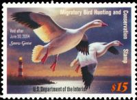 Scott RW70<br />$15.00 Snow Geese - Issued 2003<br />Pane Single<br /><span class=quot;smallerquot;>(reference or stock image)</span>