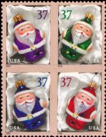 Scott 3883-3886<br />37c Holiday Ornaments<br />Pane Block of 4 #3886a (4 designs)<br /><span class=quot;smallerquot;>(reference or stock image)</span>