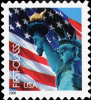 Scott 3966<br />(39c) Rate Change - Flag and Liberty<br />Pane Single<br /><span class=quot;smallerquot;>(reference or stock image)</span>