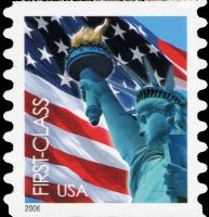 Scott 3968<br />(39c) Rate Change - Flag and Liberty<br />Coil Single<br /><span class=quot;smallerquot;>(reference or stock image)</span>