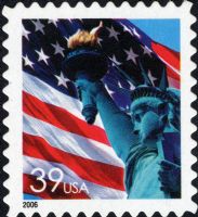 Scott 3978<br />39c Flag and Liberty (Pane / CB / DSB)<br />Pane Single | Convertible/Double-Sided Booklet Single<br /><span class=quot;smallerquot;>(reference or stock image)</span>