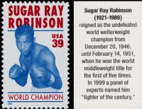 Scott 4020<br />39c Sugar Ray Robinson<br />Pane Single<br /><span class=quot;smallerquot;>(reference or stock image)</span>