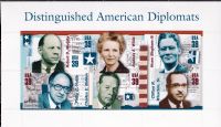 Scott 4076<br />$2.34 | Distinguished Diplomats<br />Souvenir Sheet of 6 #4076a-4076f (6 designs)<br /><span class=quot;smallerquot;>(reference or stock image)</span>